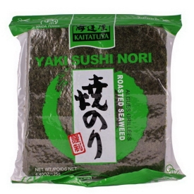 Grauzdētas jūraszāļu lapas Suši Nori Green, 50gab., 140g