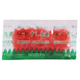 Pickled sushi ginger with sweeteners Gari, pink, 200gab.x5g, 1kg