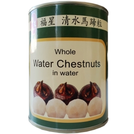 Water chestnuts, whole, 567g
