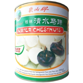 Water chestnuts, slices, 2950g