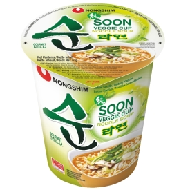 Ātri pagatavojama Ramen dārzeņu-nūdeļu zupa, vegānu, vidēji asa, 67g