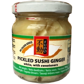 Pickled sushi ginger with sweeteners Gari, white, 190g
