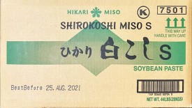 Gaišā rīsu-sojas pupiņu pasta Shiro Miso, 20kg