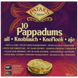 Papadums ķiploku, necepts, 100g