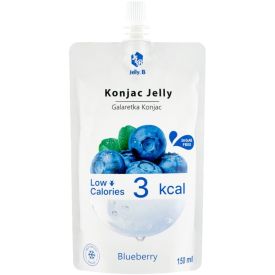 Конжаковое желе со вкусом черники, с подсластителями, Jelly.B, 150мл