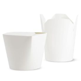 WOK kārba, kartona, balta, 750ml, 50 gab.