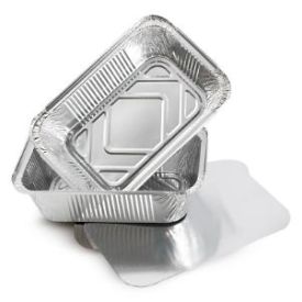 Поднос с крышкой, алюминиевый, (20,1x13,7x5 см), 901 мл, 50 шт.