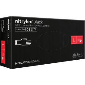 Disposable gloves, nitrile, black, size L, 100 pcs.