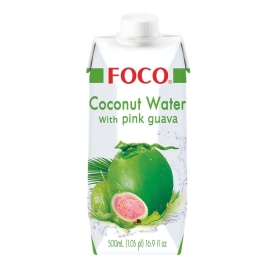 Pure coconut water with pink guava, 500ml