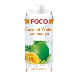 Dabīgs kokosriekstu ūdens ar mango, 500ml