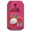 Carbonated drink with lychee pieces, with sweeteners, 340ml; Fruit.B